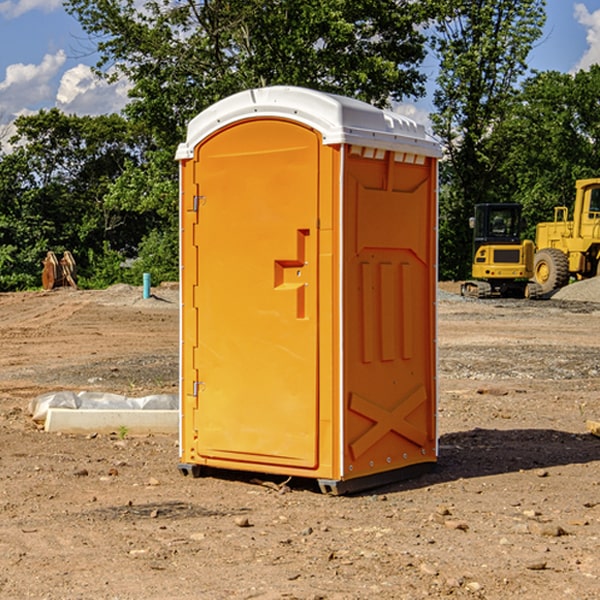 can i customize the exterior of the portable restrooms with my event logo or branding in Van Buren